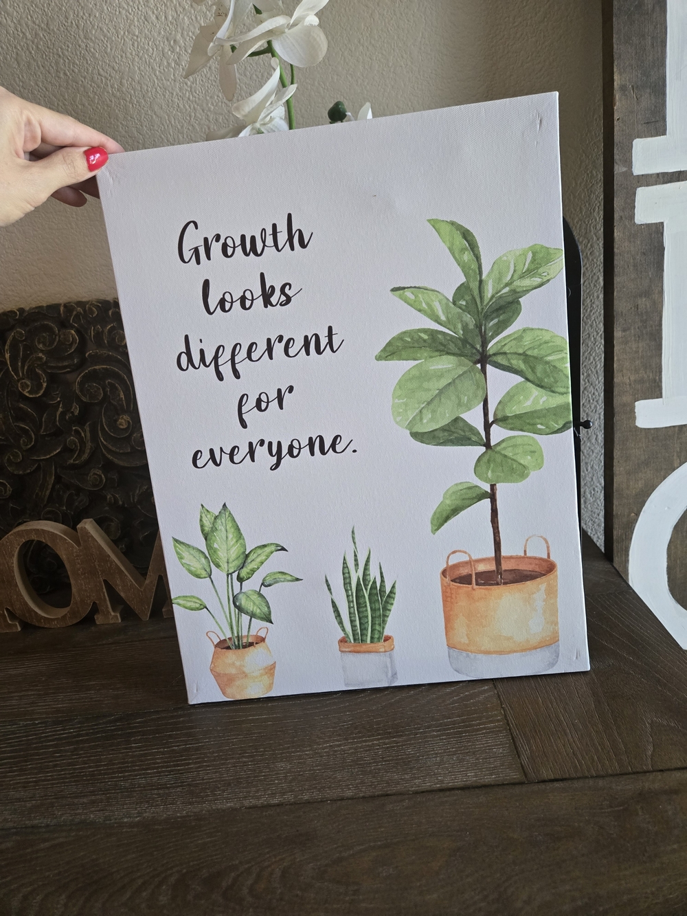 Growth Looks Different for Everyone Wall Art - Green Botanical Print